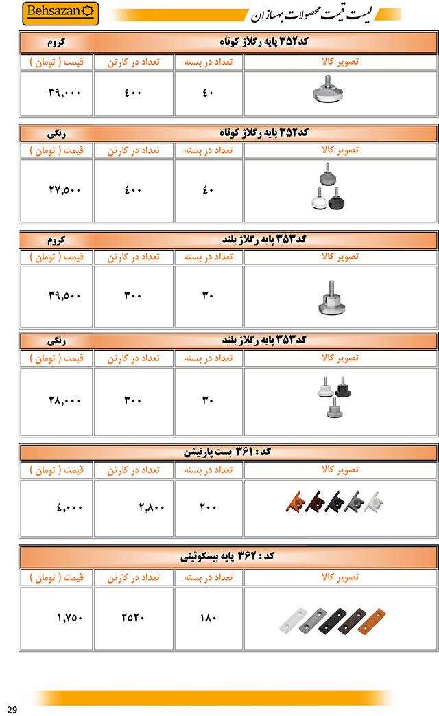 لیست قیمت بهسازان صفحه 29